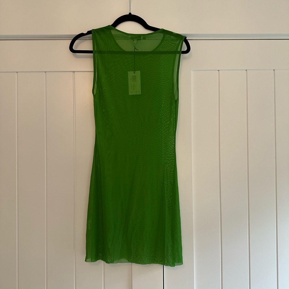 WeWoreWhat Knit Muscle Dress - Palm Green